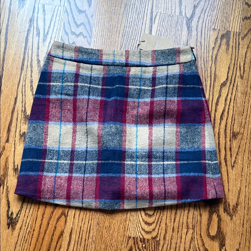 RIHOAS Plaid Mini Skirt - Red, Blue, Cream